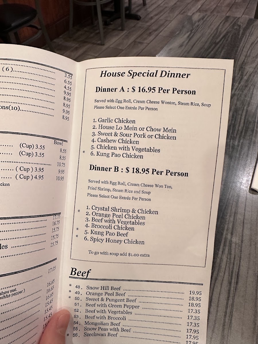 Chopsticks Chinese Cuisine Menu - Image 2