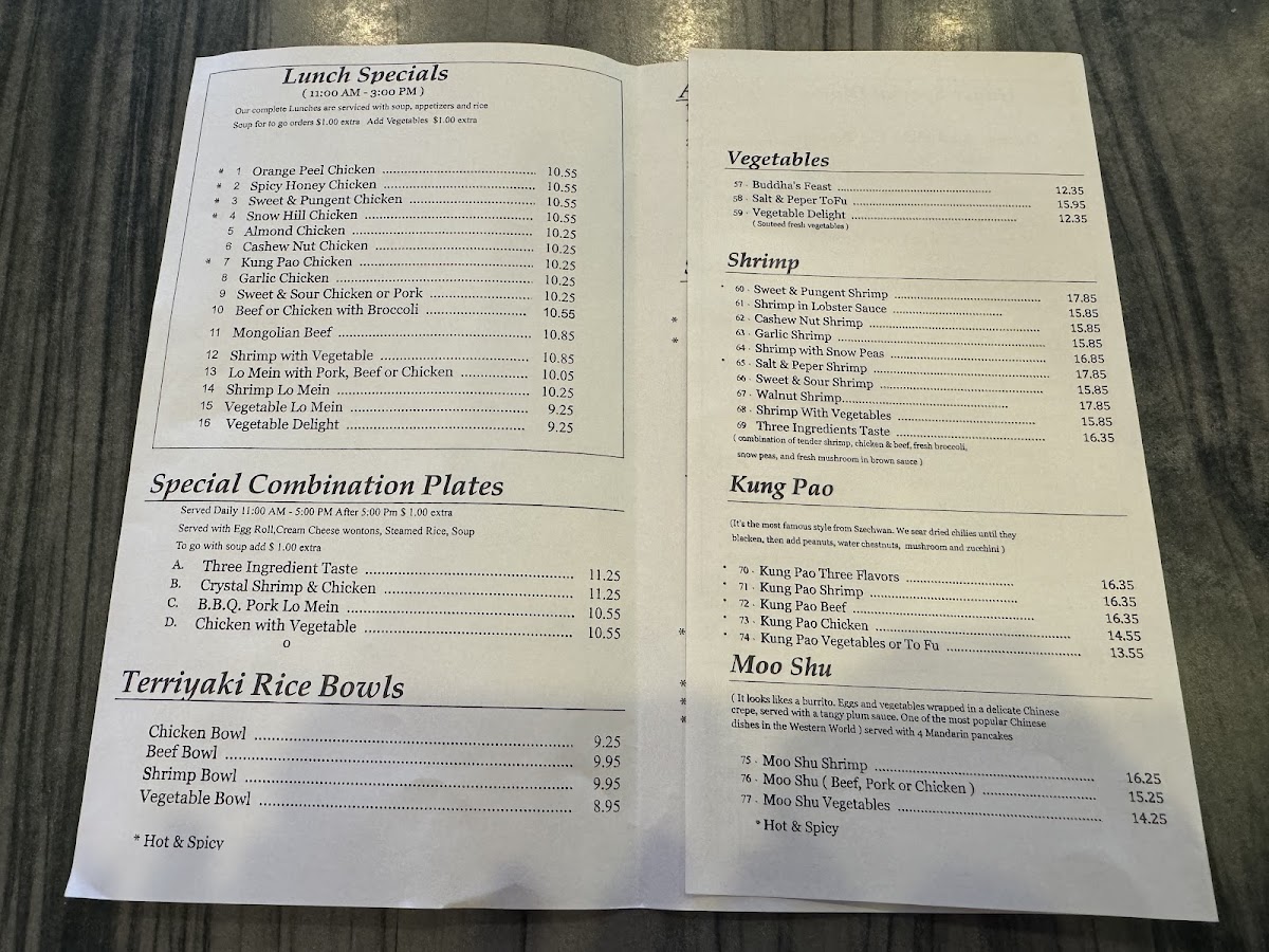 Chopsticks Chinese Cuisine Menu - Image 3