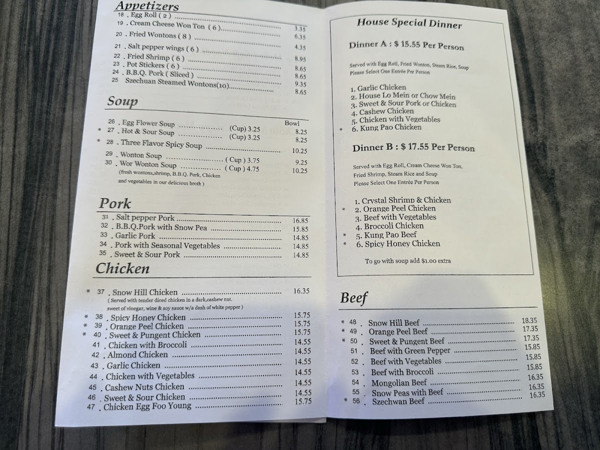 Chopsticks Chinese Cuisine Menu - Image 4